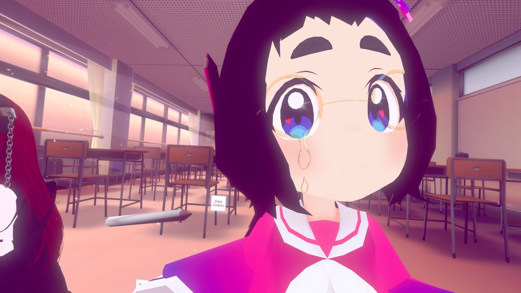 ✨片目涙 めがね サングラス glasses VRChat Quest対応