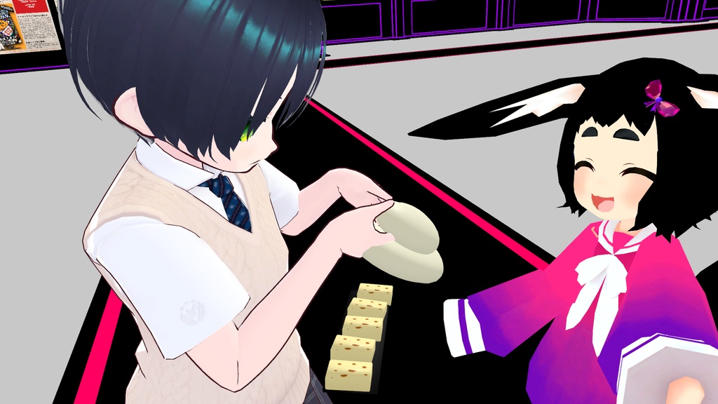 【VRChat PhysBones対応ギミック】 伸びるもちもち かくもち