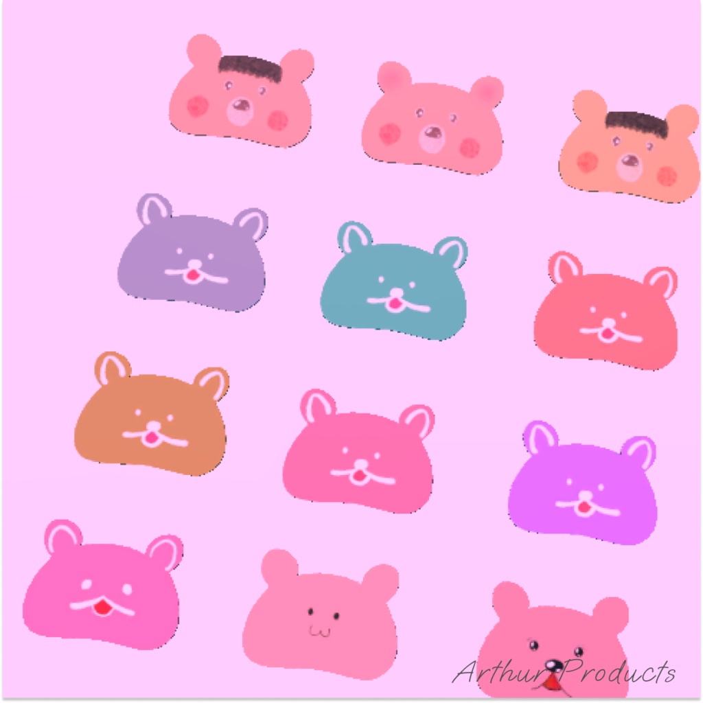 ✨ おっとりくまのバッジ ヘアピン