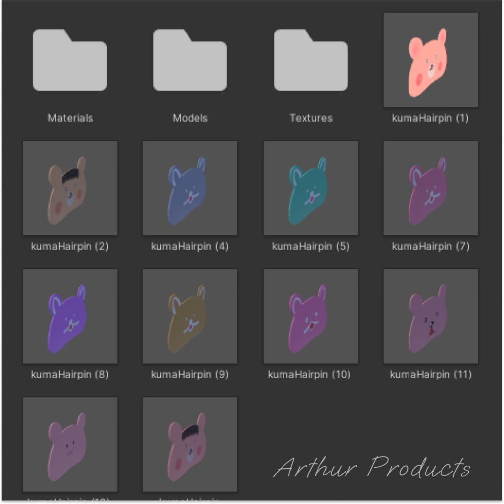 ✨ おっとりくまのバッジ ヘアピン