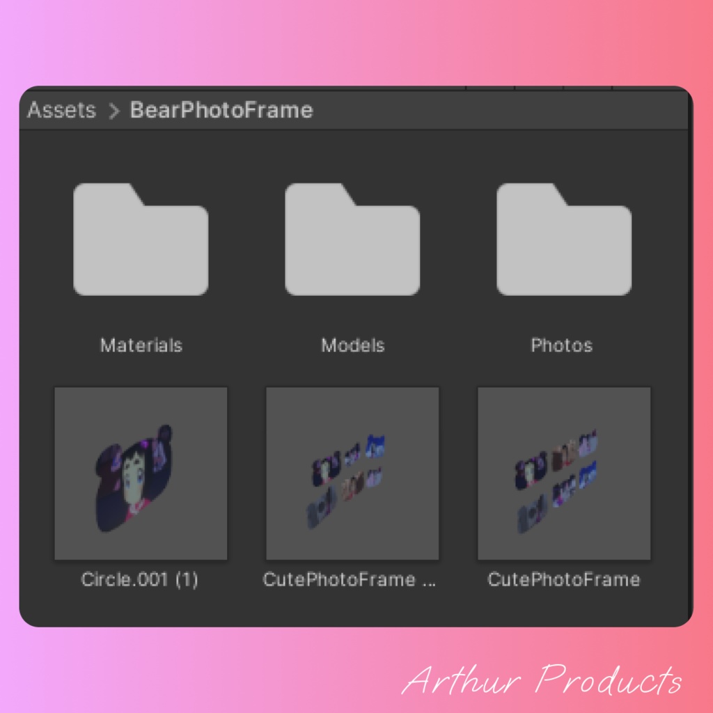 かわいいくまの形のフォトフレーム  Photo Frames