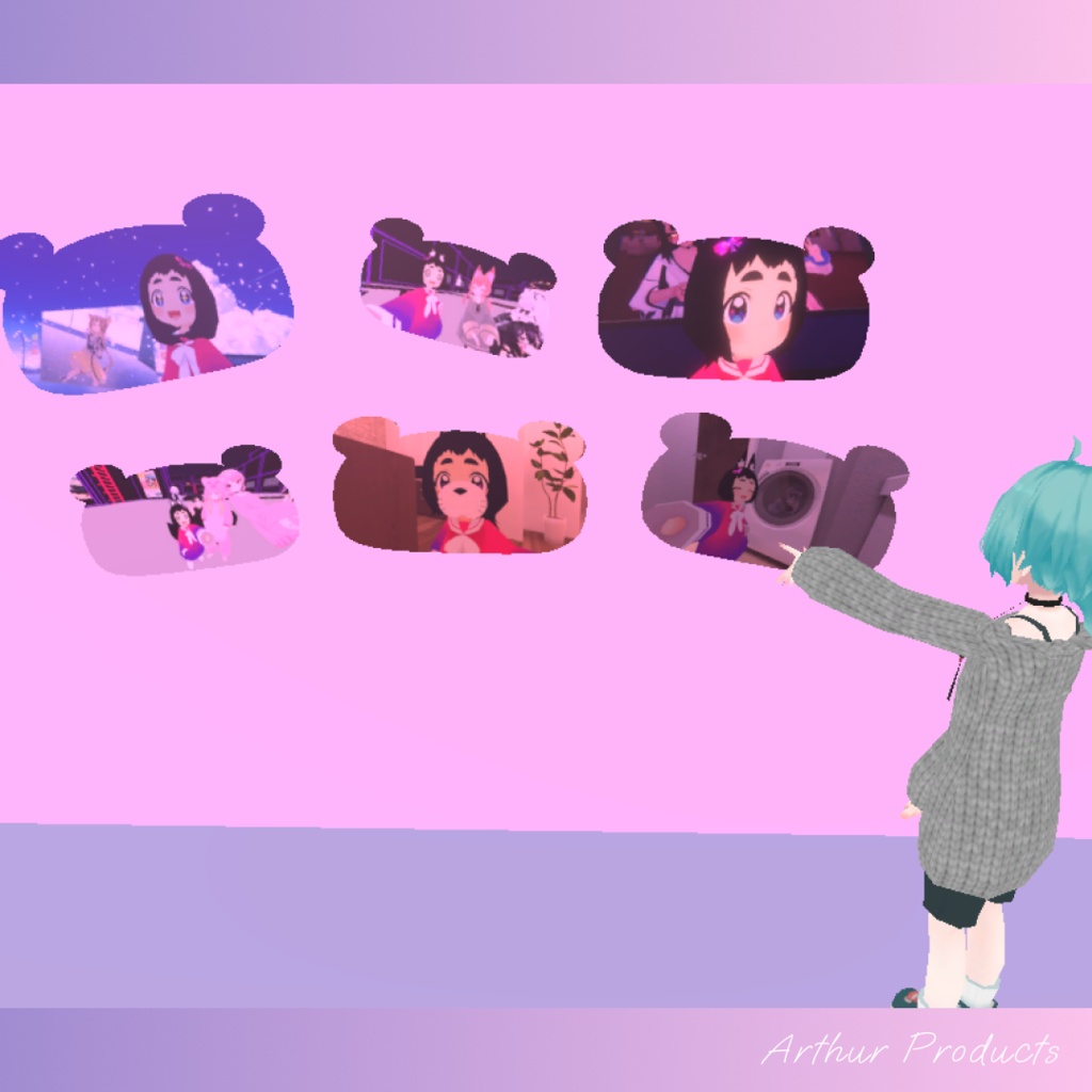 かわいいくまの形のフォトフレーム  Photo Frames