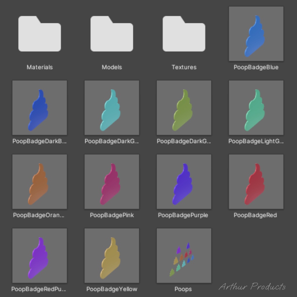 かわいいうんちの形のソフトクリーム バッジ