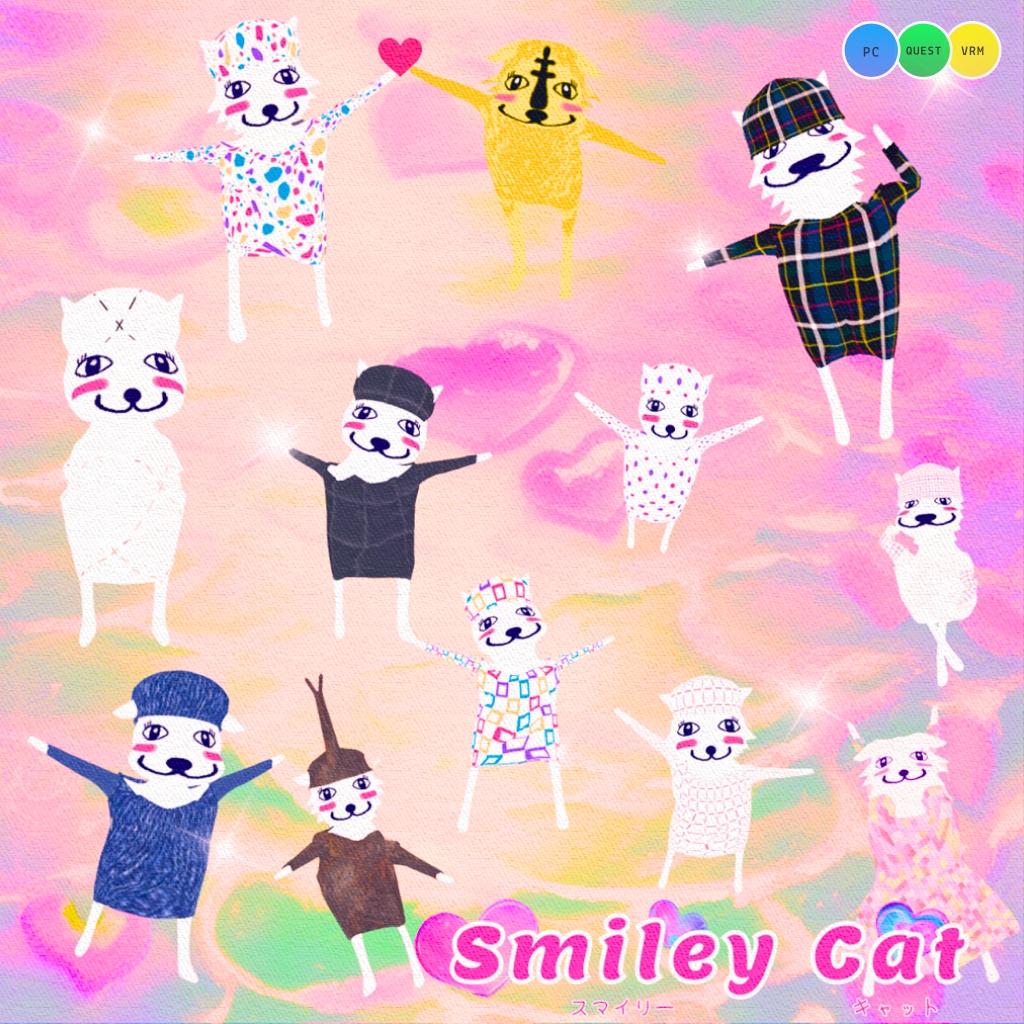 ✨ Smiley Cat スマイリーキャット  オリジナル3Dモデル
