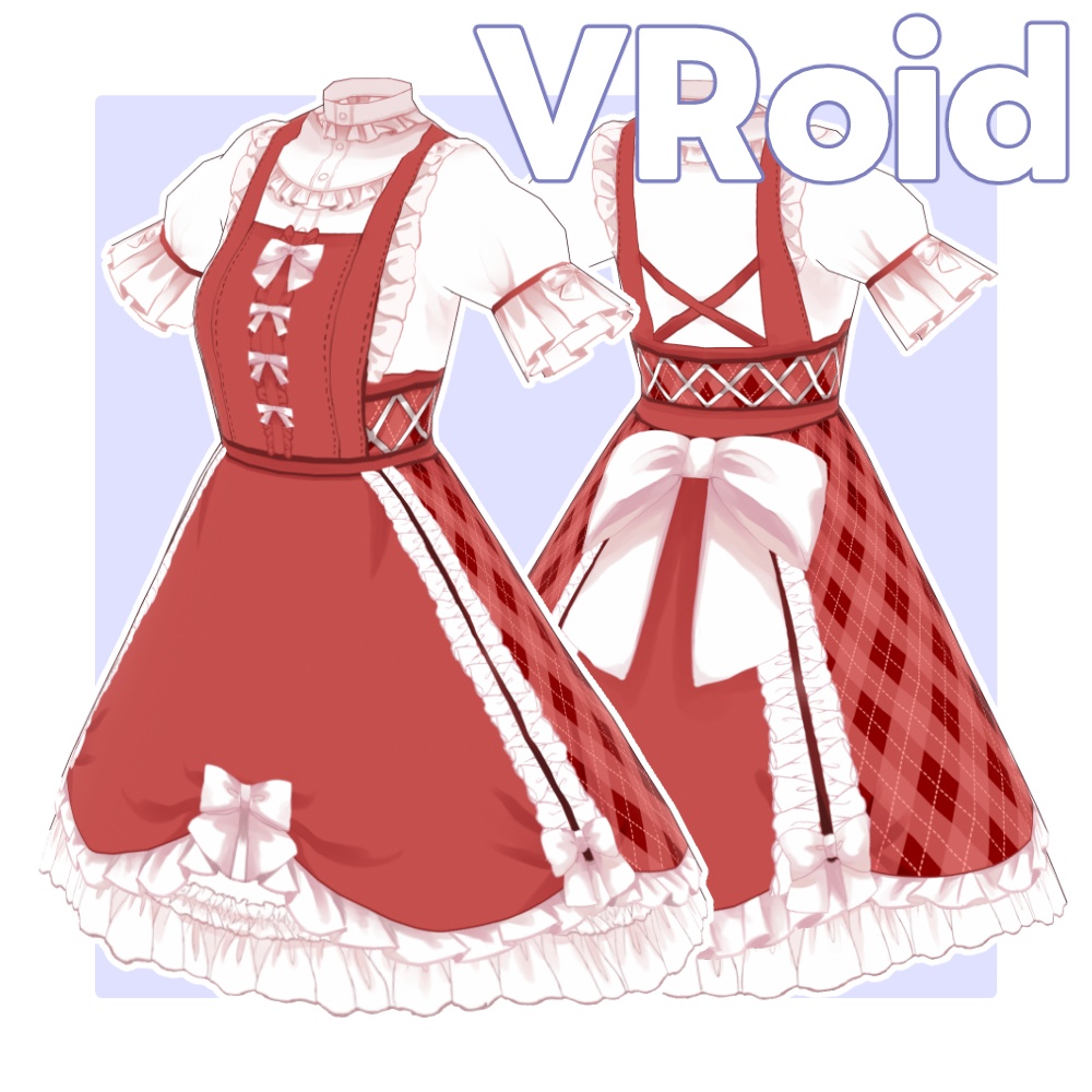 【無料有/VRoid用】ロリィタ風ジャンパースカート