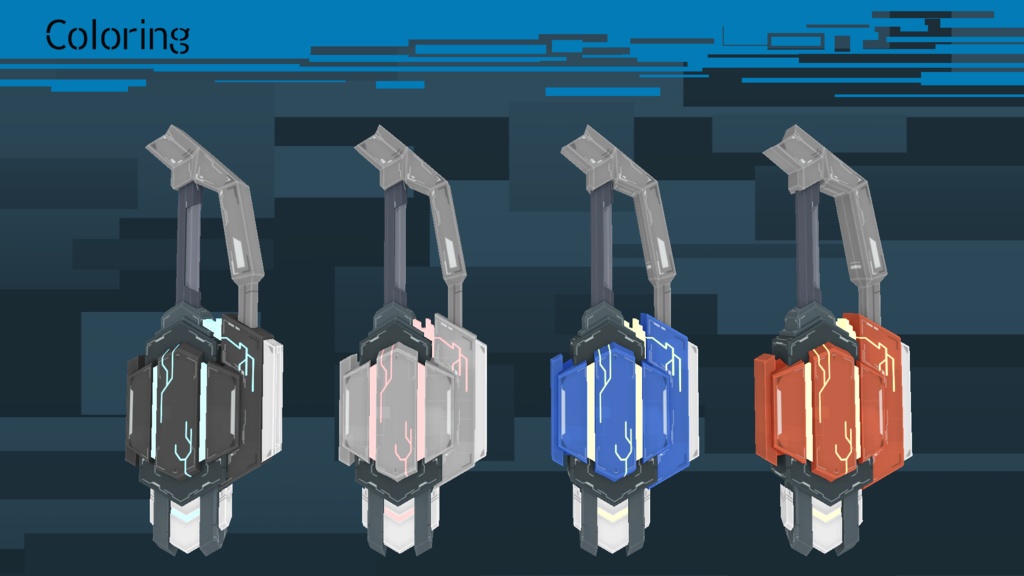 【VRChat向け】3Dモデル サイバー風セイバー N-O-S-02 NoiseSaber