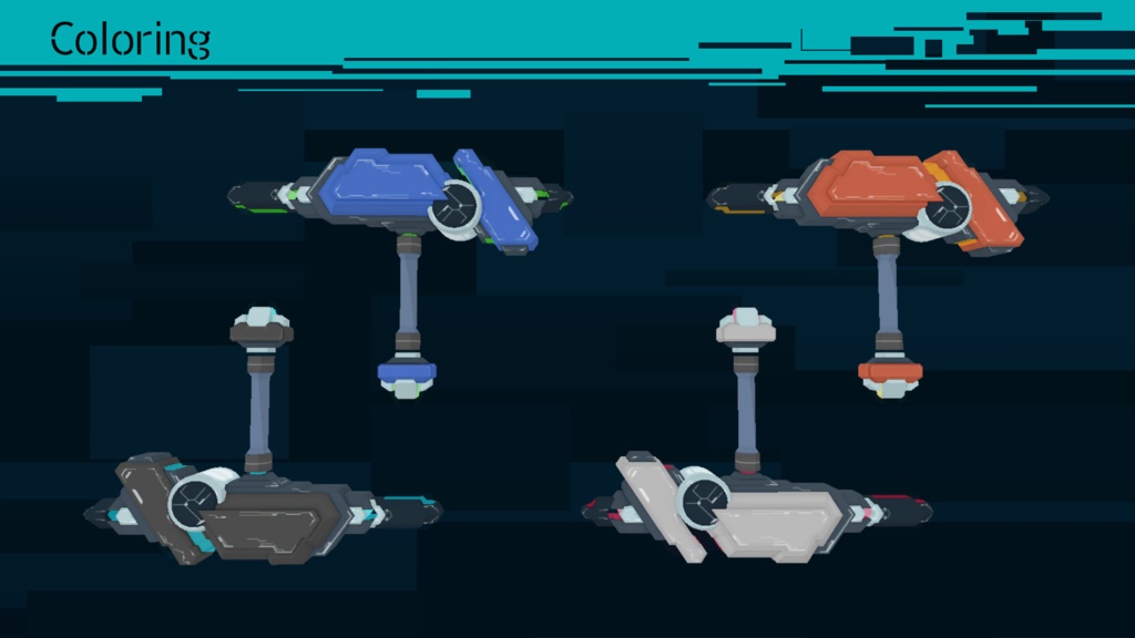 【VRChat向け】3Dモデル サイバー風トンファ N-O-S-05 NoiseTonfa