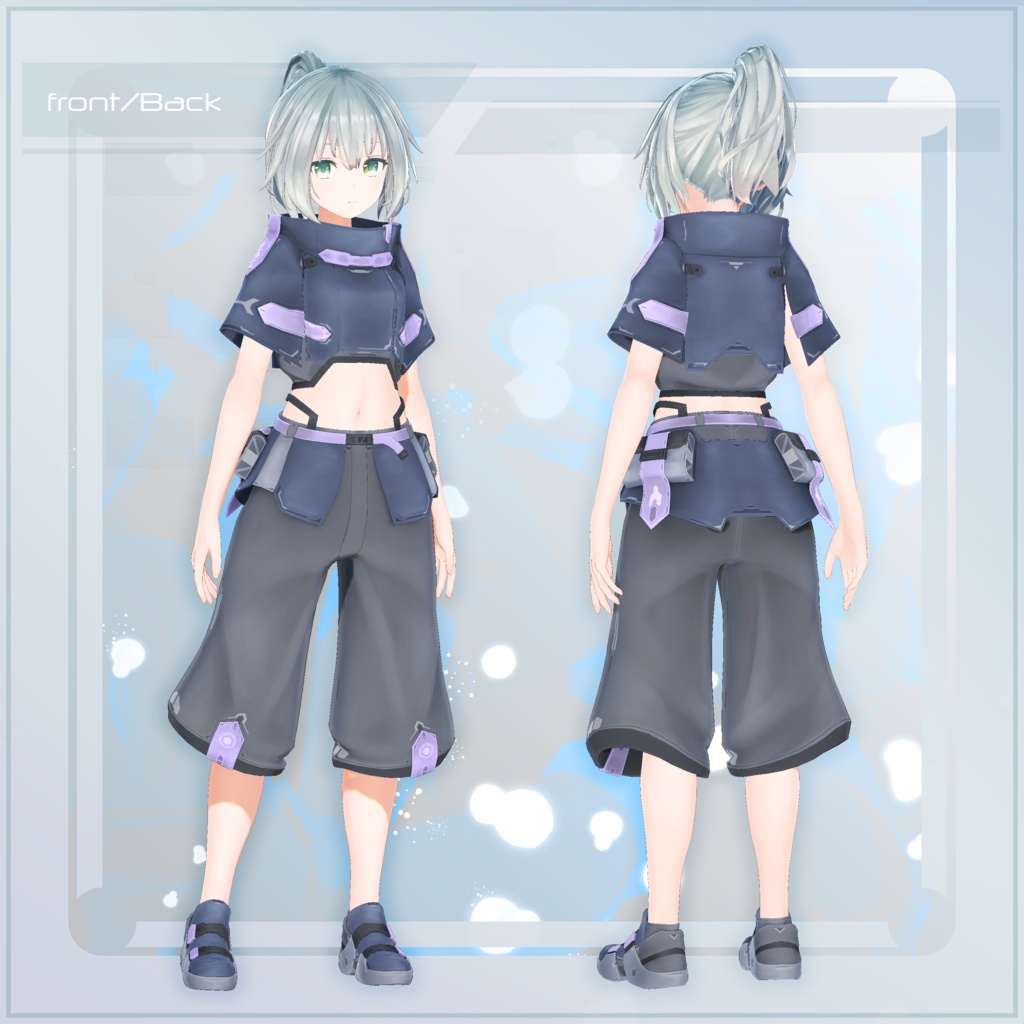 【オリジナル3D衣装】Code:Monochail【9アバター+α対応】