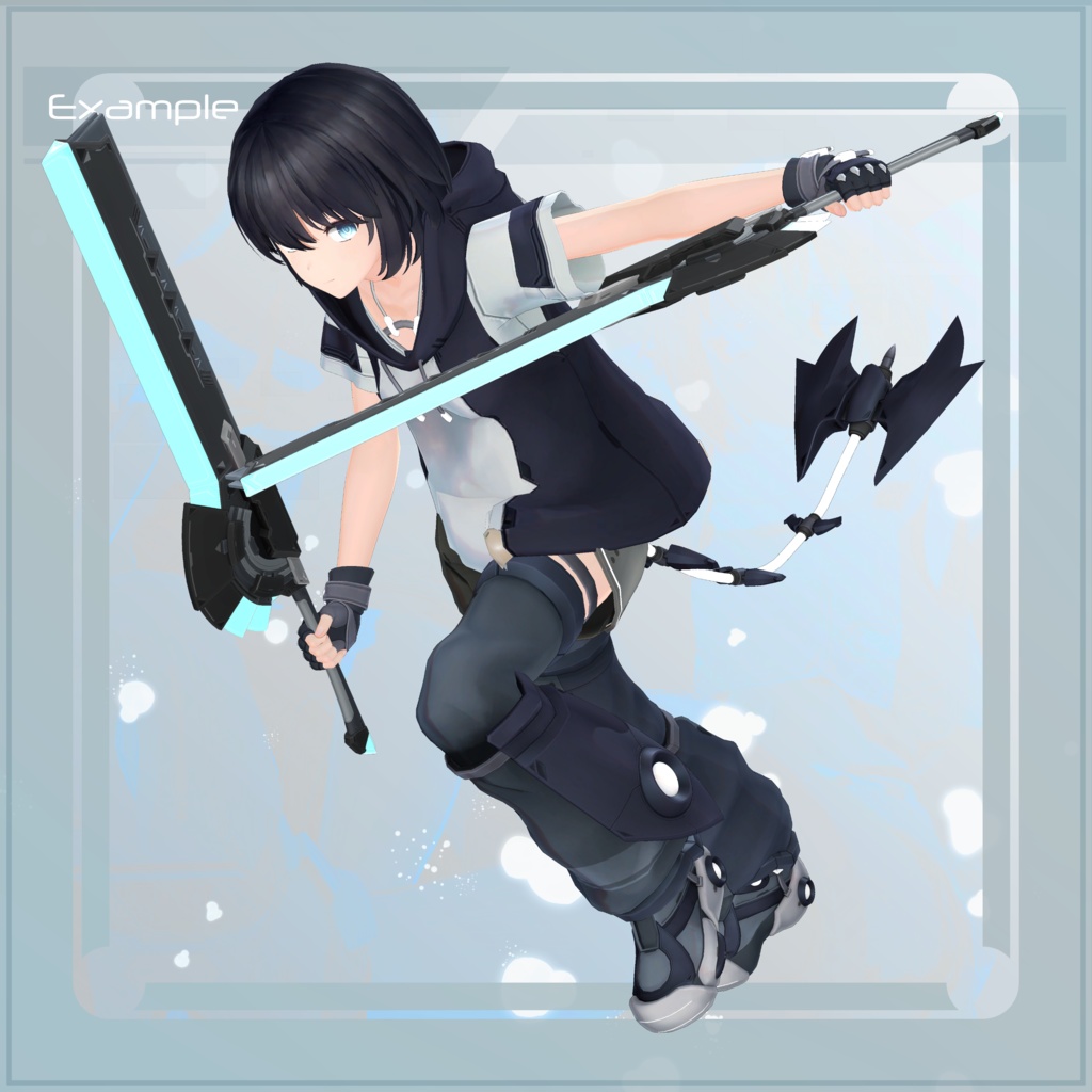 【オリジナル3D武器モデル】HexeNigung【MA対応/ギミック付き】