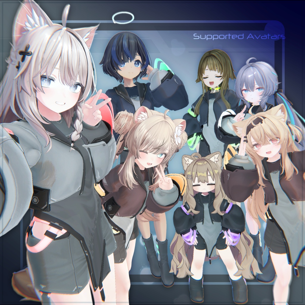 【オリジナル3D衣装】Code:Hemitray【9アバター+α対応】