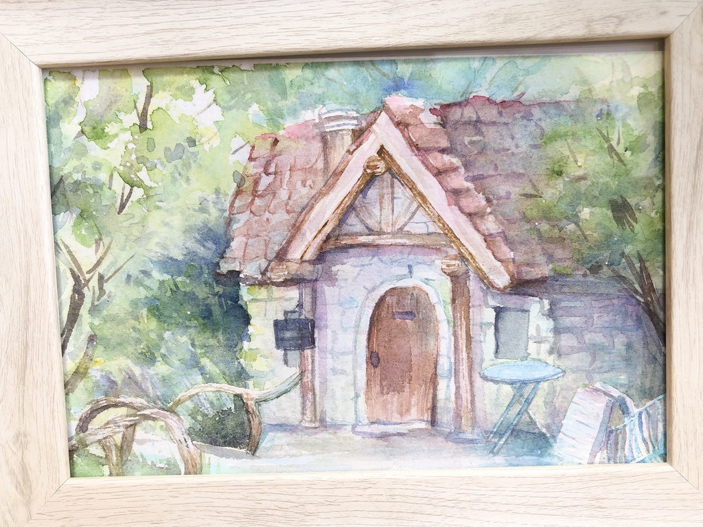 森のおうちの水彩原画