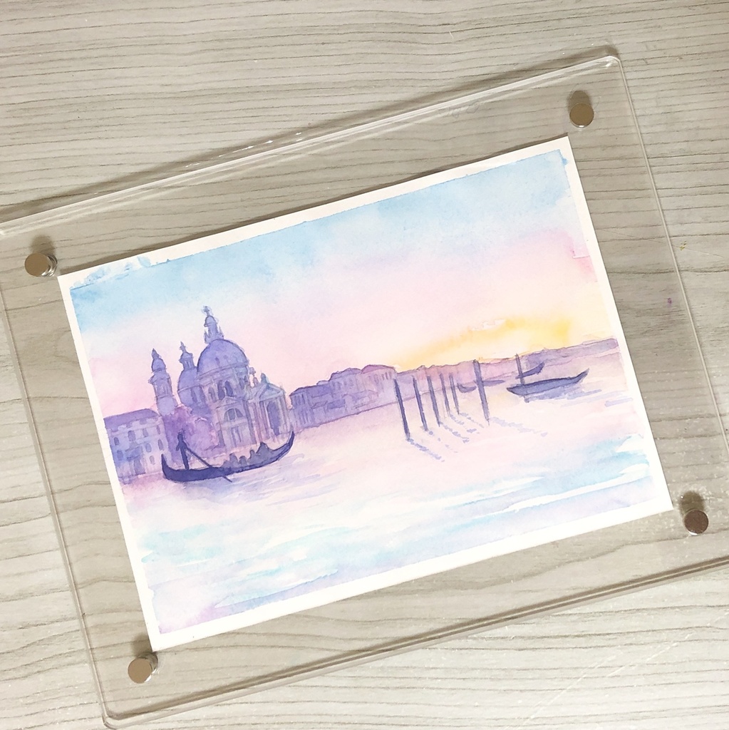 ヴェネツィアの空の水彩原画