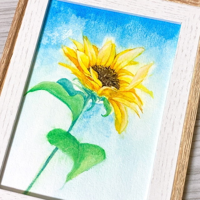 ひまわりのアクリル原画
