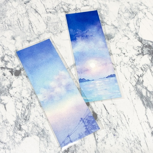 きらめく夜明け空のしおりセット*2枚入り