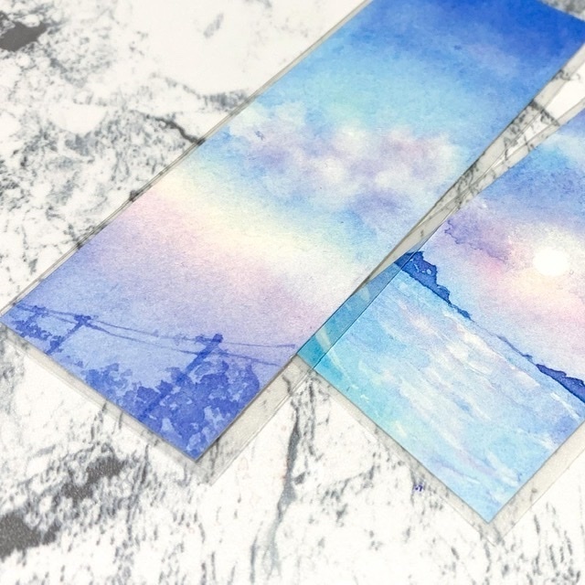 きらめく夜明け空のしおりセット*2枚入り