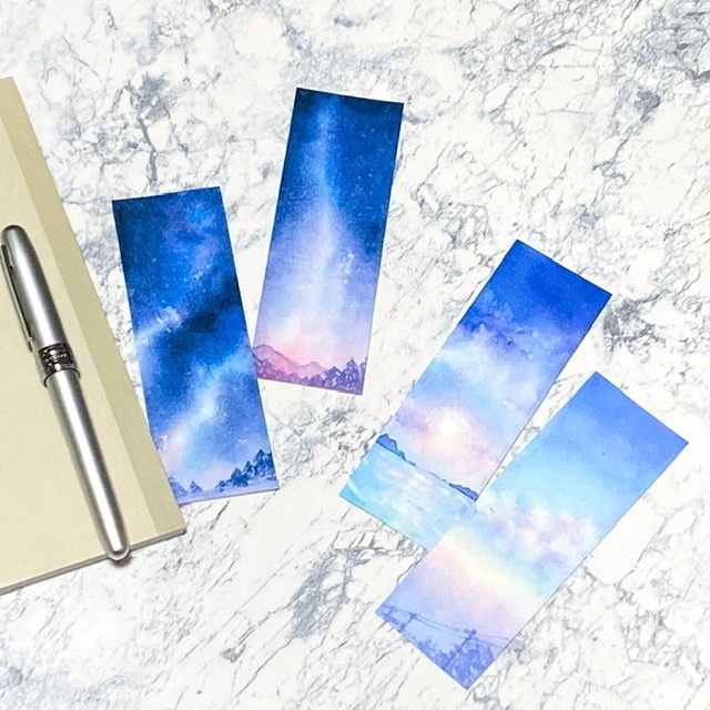 星降る夜空のしおりセット*2枚入り