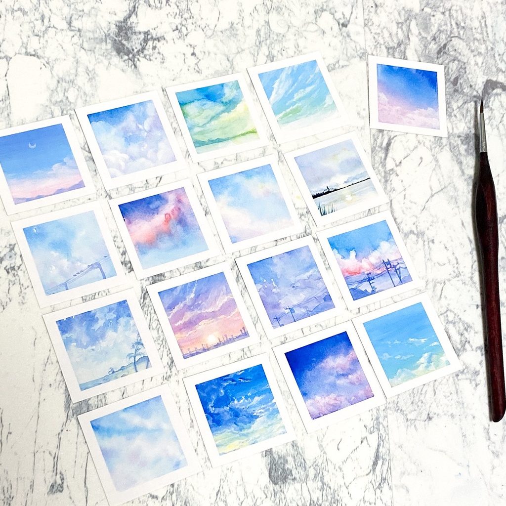 穏やかな空のフレークシール