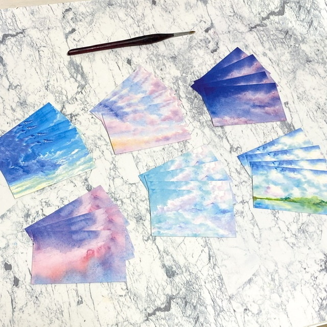 流れる雲のメッセージカード