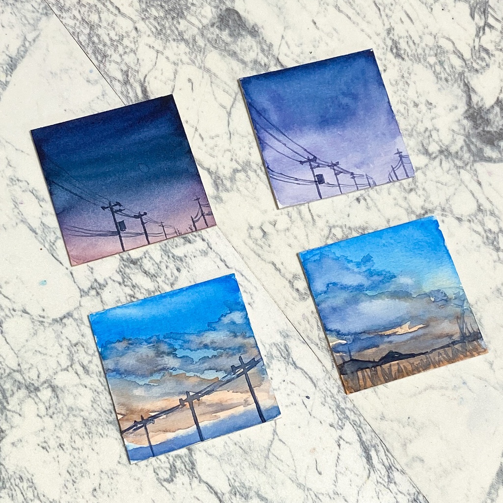 【額あり】空のミニ原画