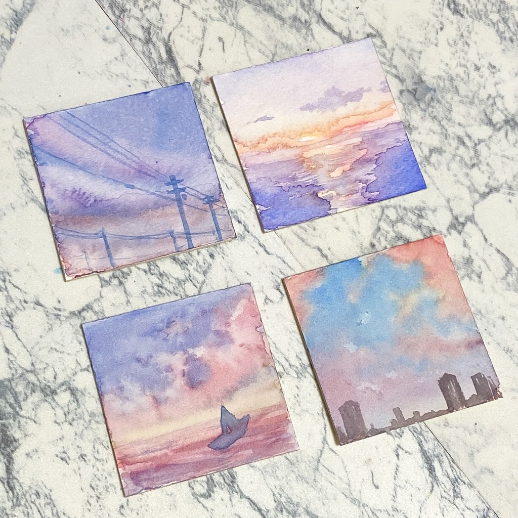 【額あり】空のミニ原画