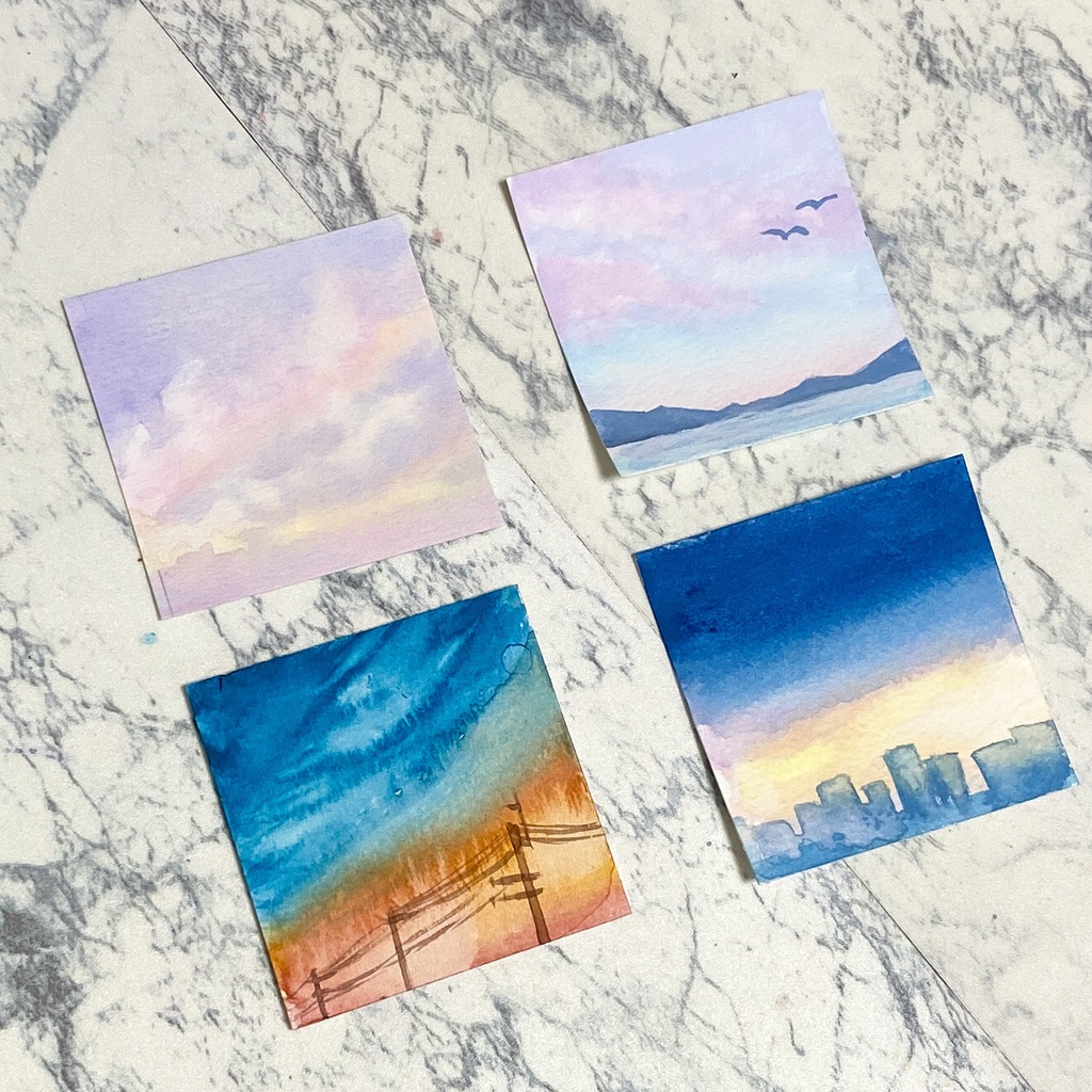 【額あり】空のミニ原画