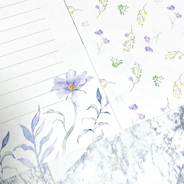 コスモスのレターセット*トレペ封筒