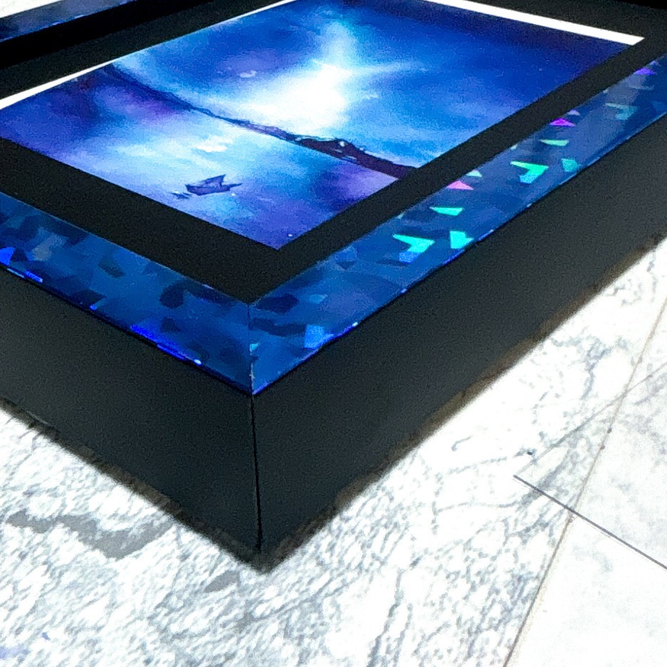 【額装原画】きらめく夜空【万年筆インク】