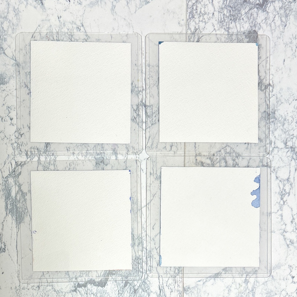 空の8cm原画【透明水彩・アクリルガッシュ】