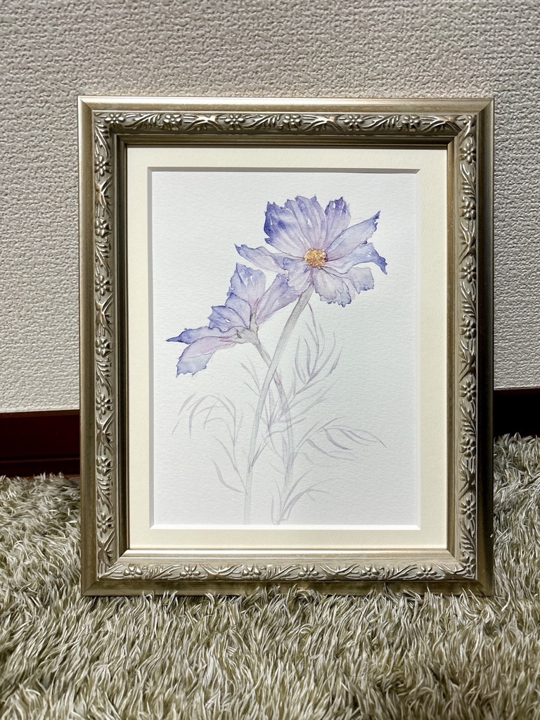 【額装原画】美しく咲く【インチ額】