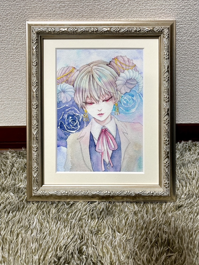 【額装原画】孤高の花【インチ】
