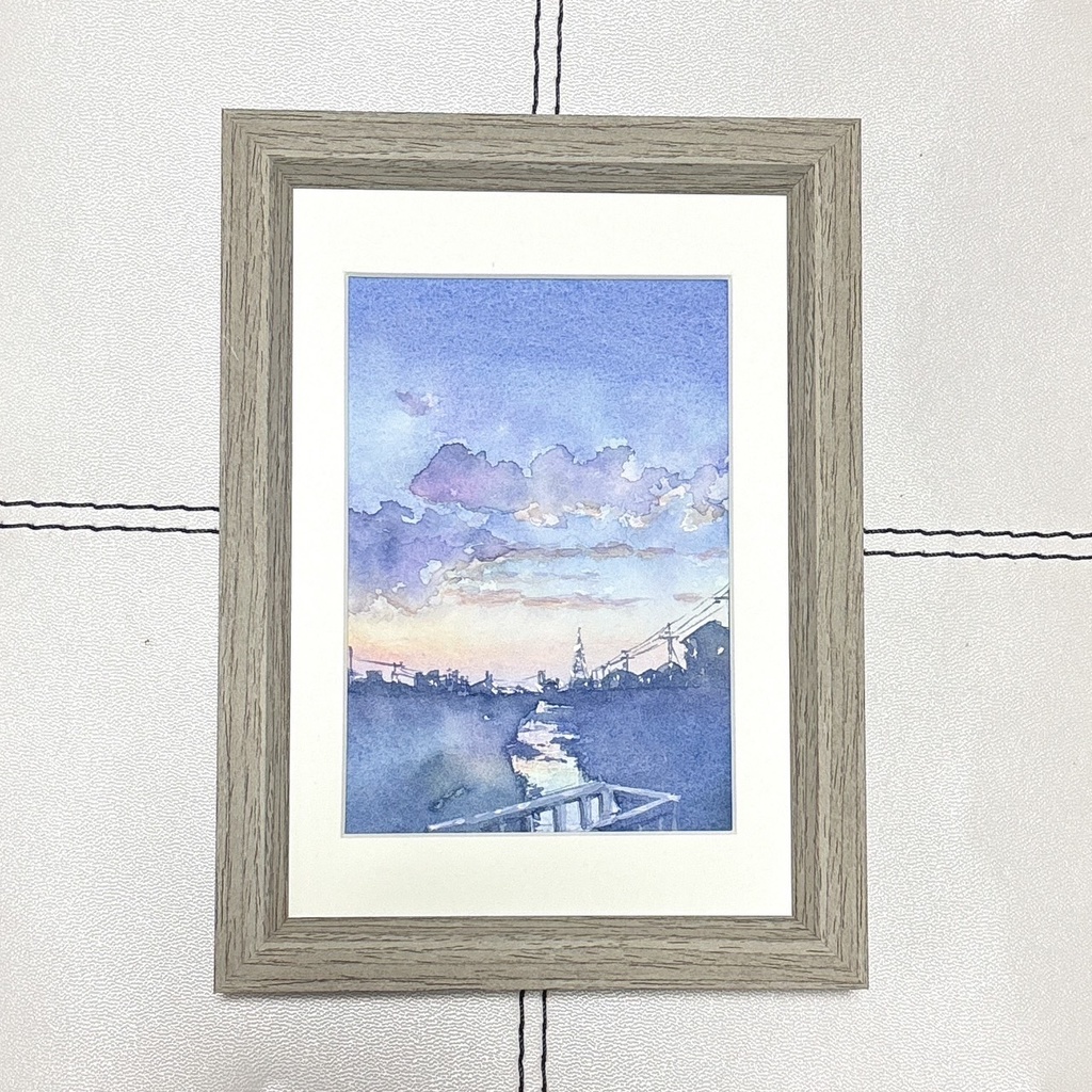 【額装原画】まばゆい夕暮れ【L版】