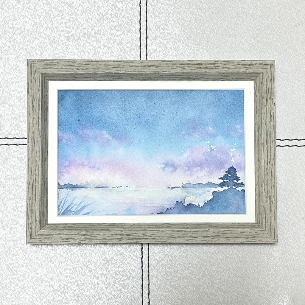 【額装原画】明けゆく空【ポスカ】