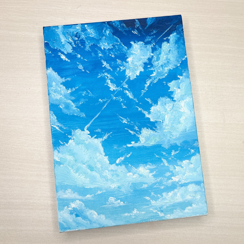 【8/2 20時〜】油彩キャンバス原画「天空」SM