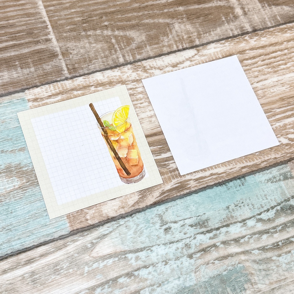 ドリンクのメモ用紙|レモンティー|20枚入り