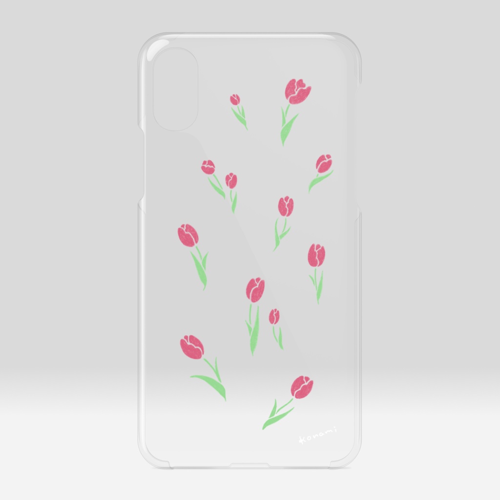 クリアチューリップ　iPhone X/XS