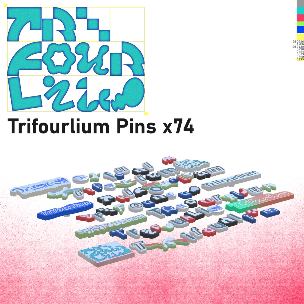 Trifourlium 1st Anniversary Pins