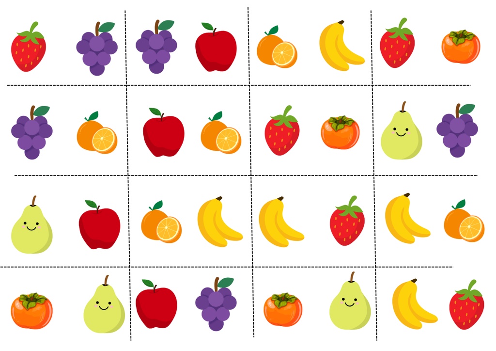 【2点セットでお得】リズムカード♪くだもの&乗り物セット