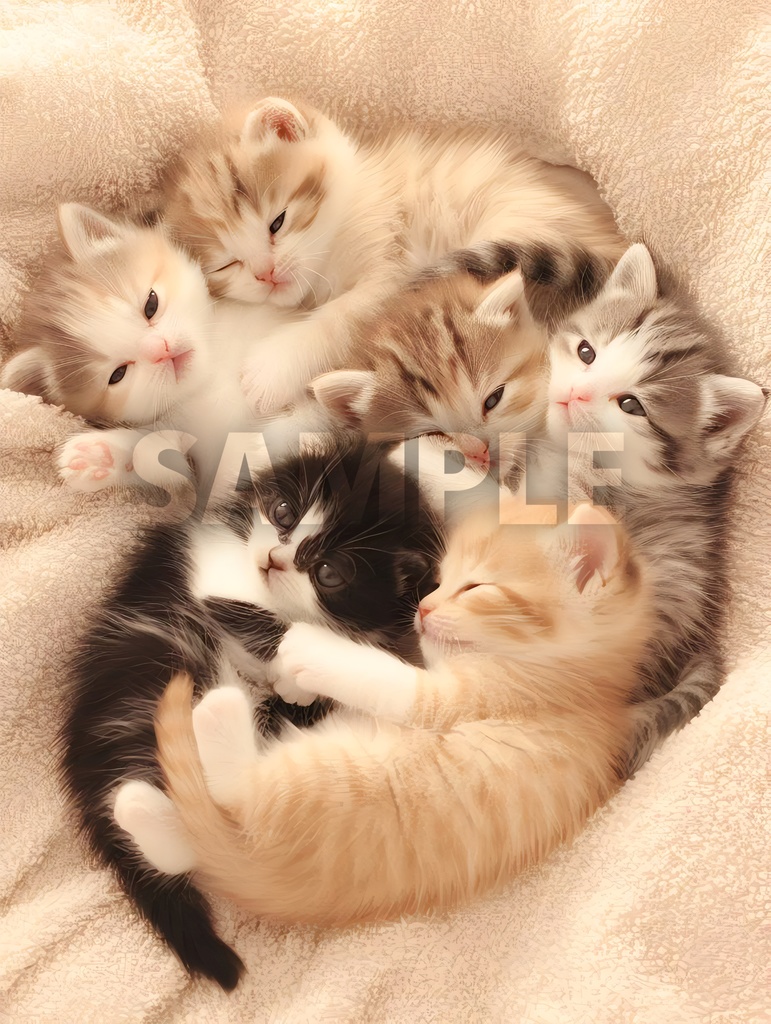 子猫ちゃんのおやすみ画像🐱(1枚)