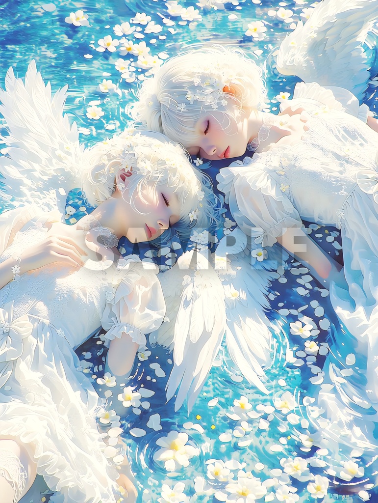 水と天使の少女たち🪽(5枚セット)