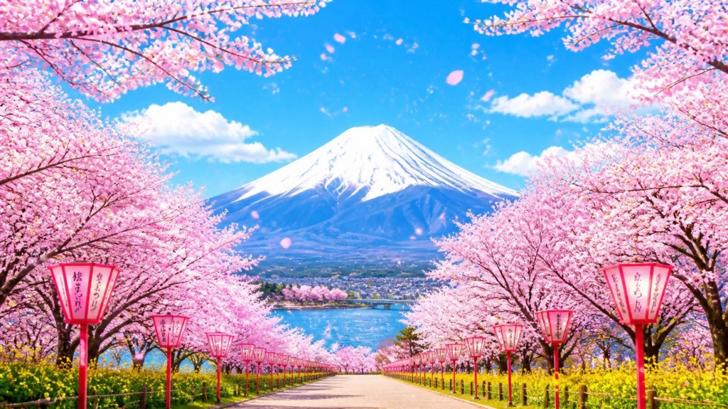 桜と富士