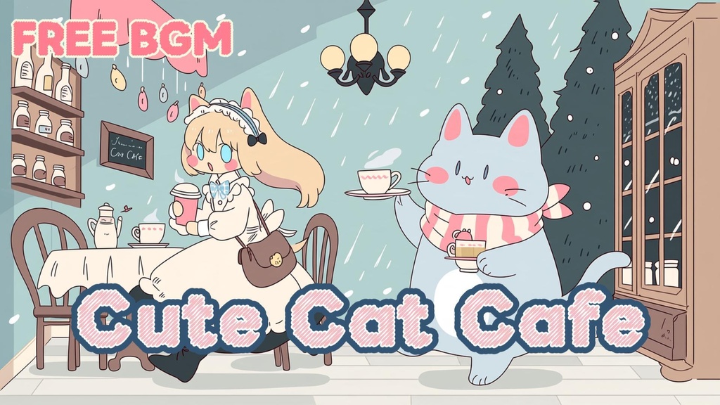 【※無料DLあり/フリーBGM】Cute Cat Cafe ☕️