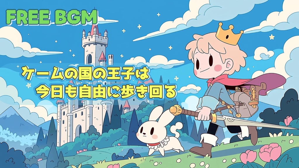 【※無料DLあり/フリーBGM】ゲームの国の王子は今日も自由に歩き回る👑