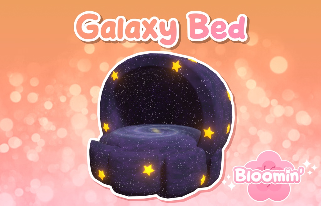 Galaxy Bed | 3D Asset for VRChat