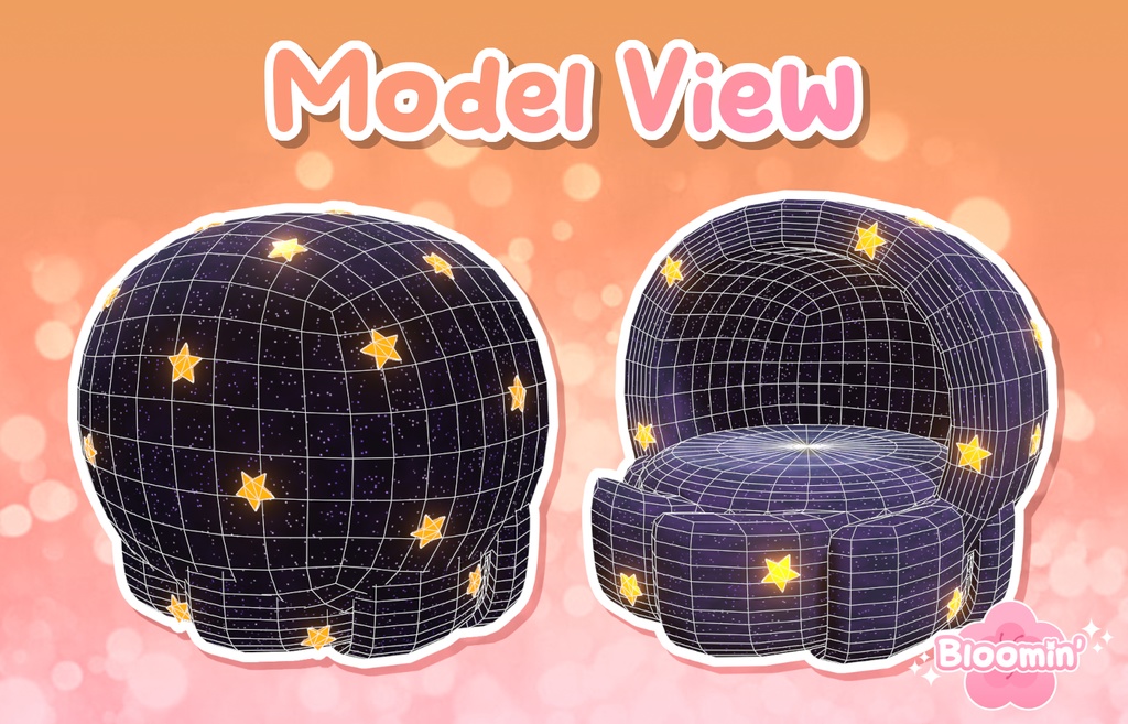 Galaxy Bed | 3D Asset for VRChat