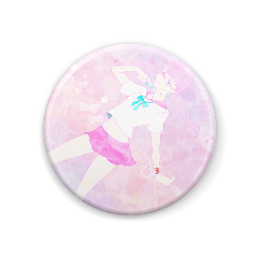【創作】やみかわちゃん 缶バッジ