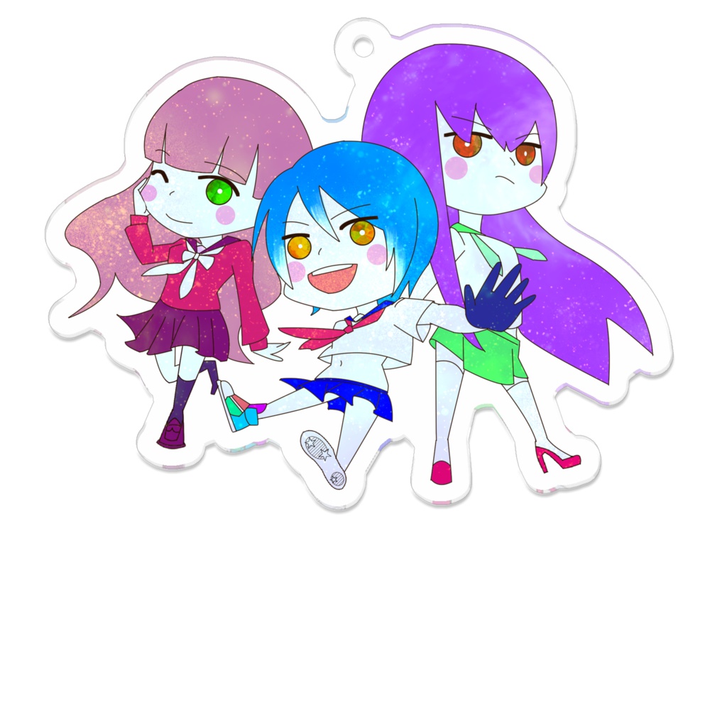【創作】杏・千草・仁科 アクキー【３人娘】