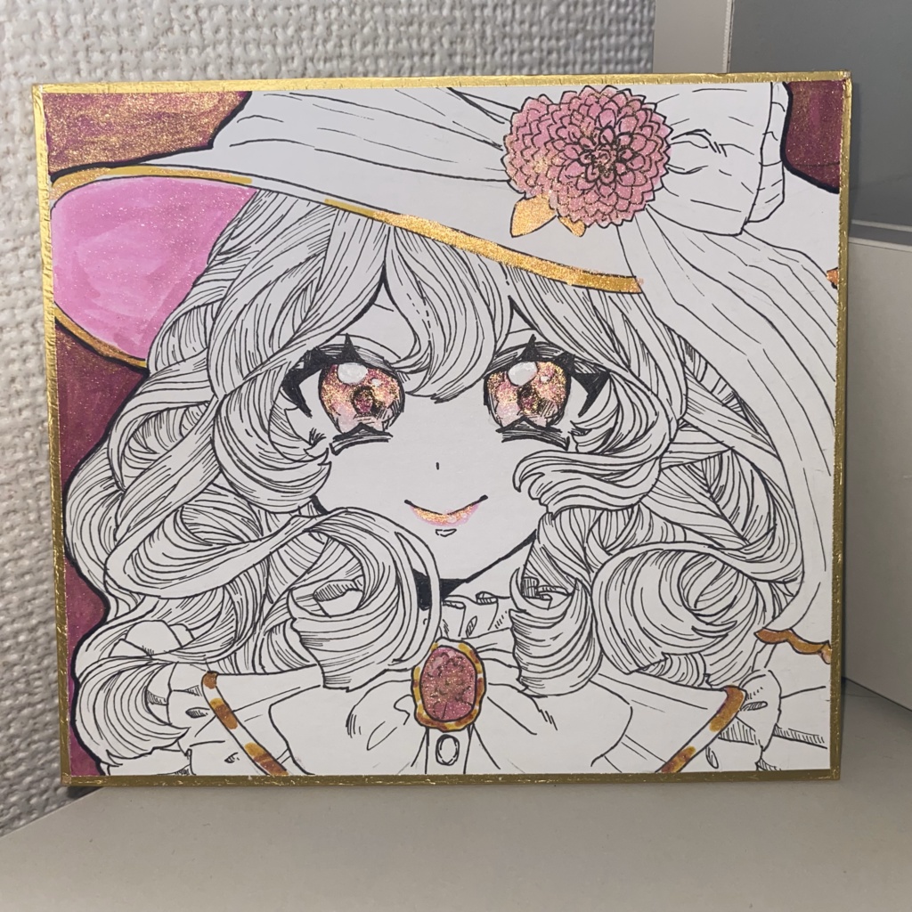 創作魔女キラキラ色紙(小)