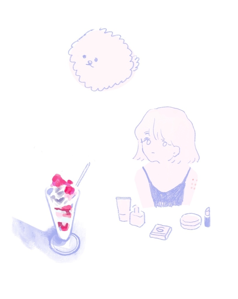 犬パフェ女シールセット