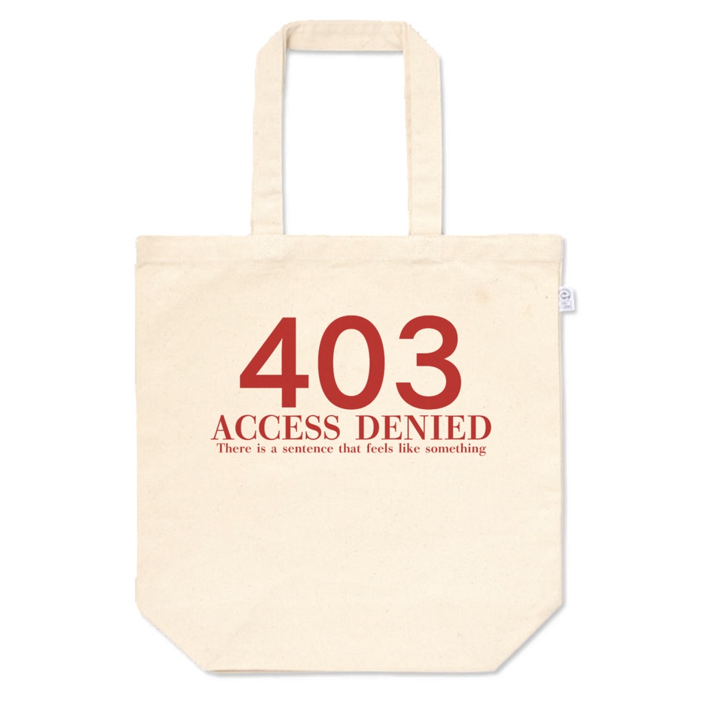 403エラー アクセス拒否トートバッグ