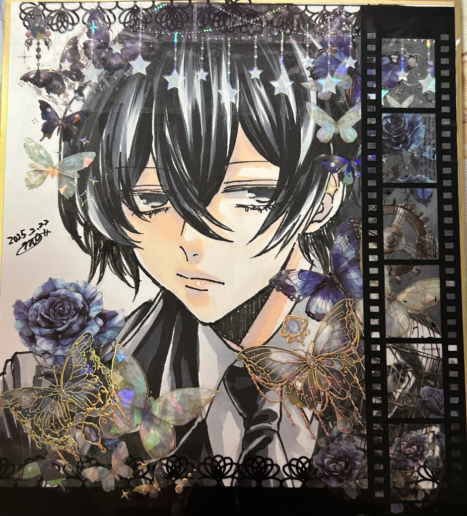 ミニ色紙（死蝶イサン）